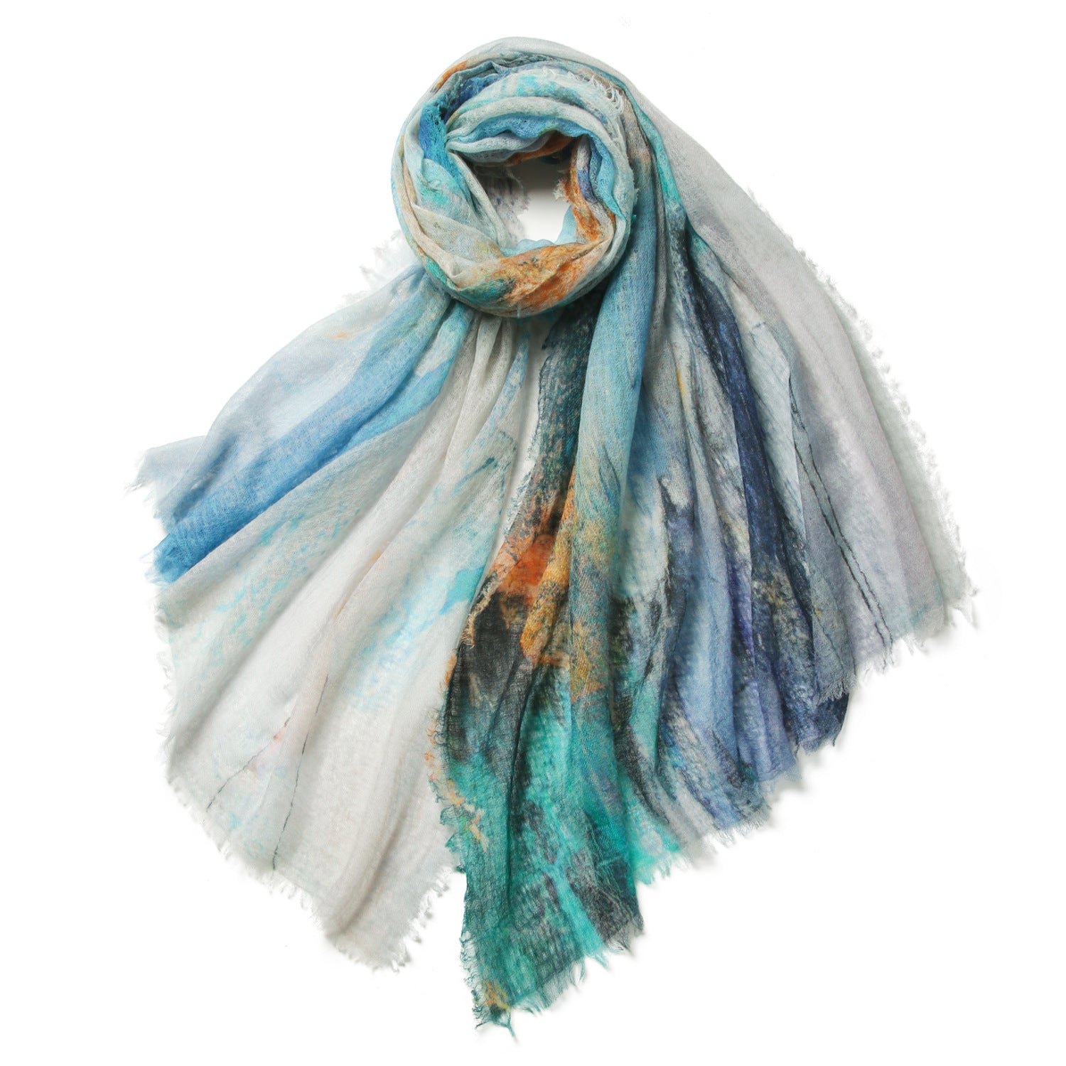 Cloud Ripple Lily Cashmere Shawl