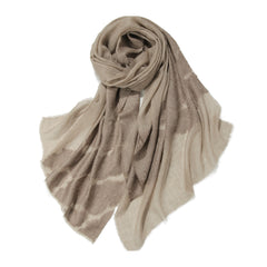 Jacquard Floral Cashmere Blend Shawl