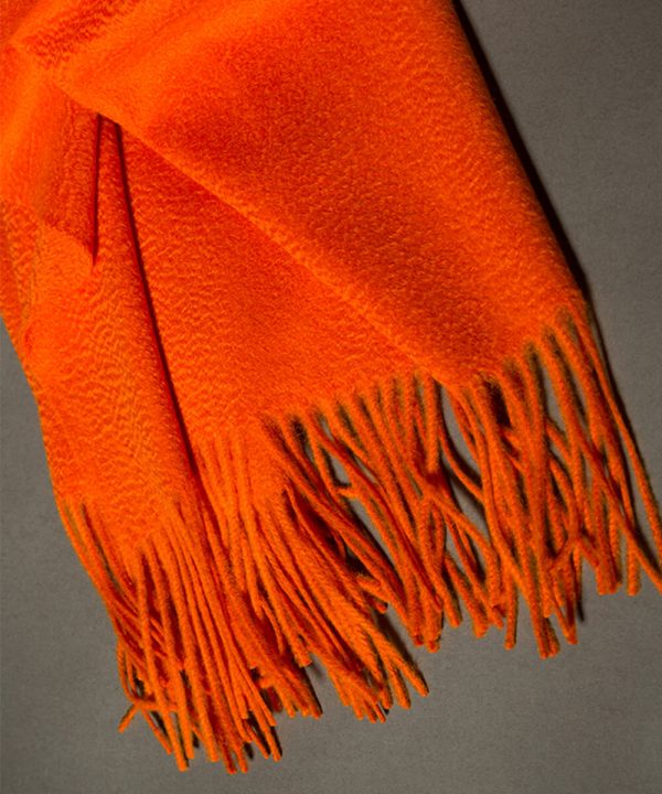 orange cashmere scarf womens