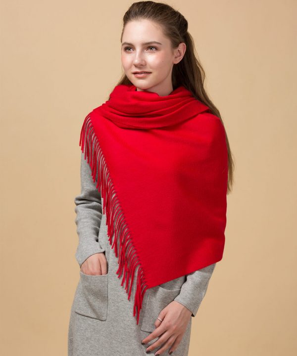 red cashmere scarf womens