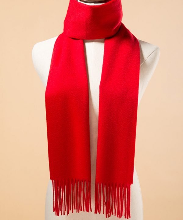 red 100 Cashmere Scarf