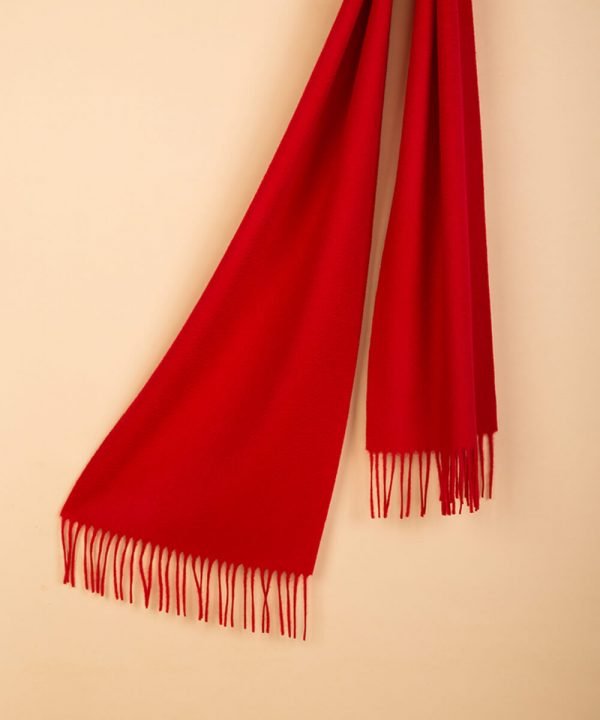 red 100 Cashmere Scarf